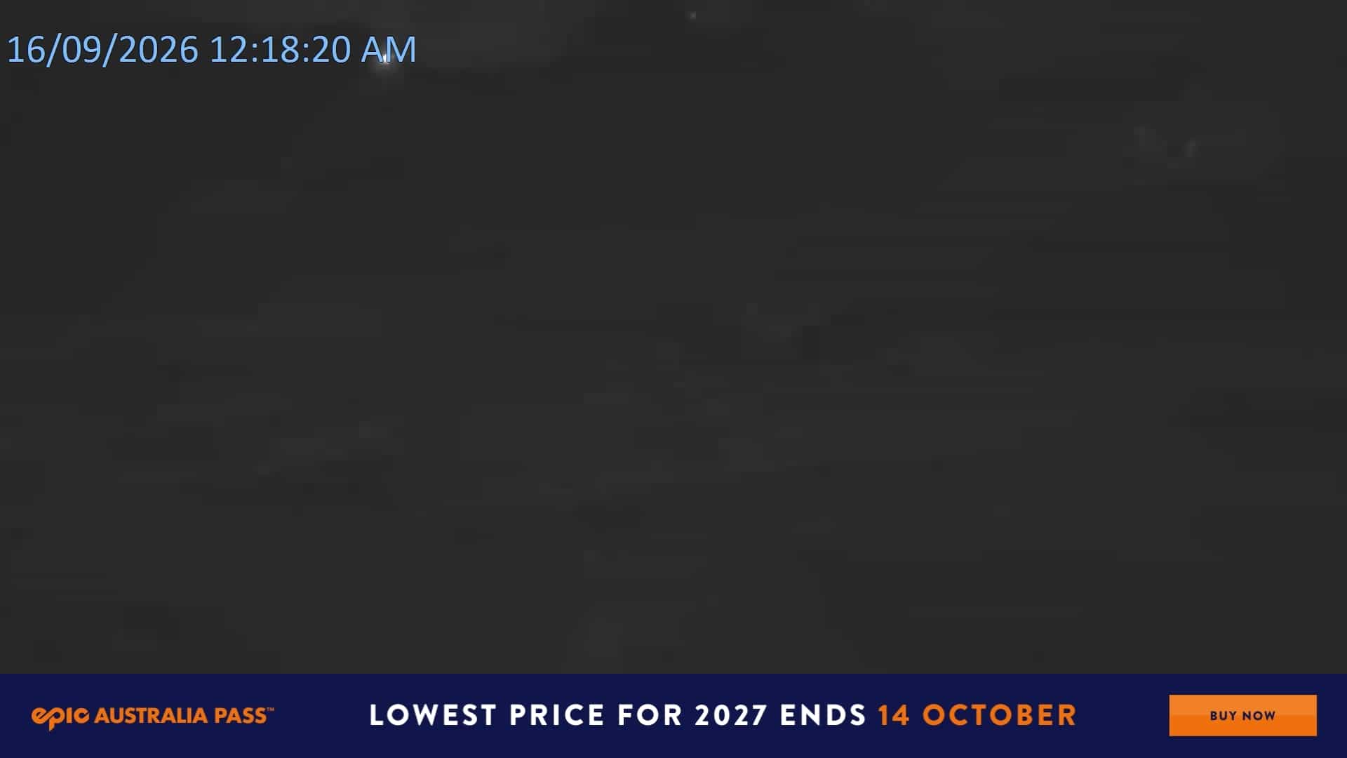 Falls Creek Towers Chair webcam frame captured 16 September 2026 at 12:24 am AEST