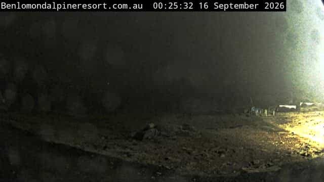 Ben Lomond Toboggan Area / Village Poma webcam frame captured 16 September 2026 at 12:25 am AEST