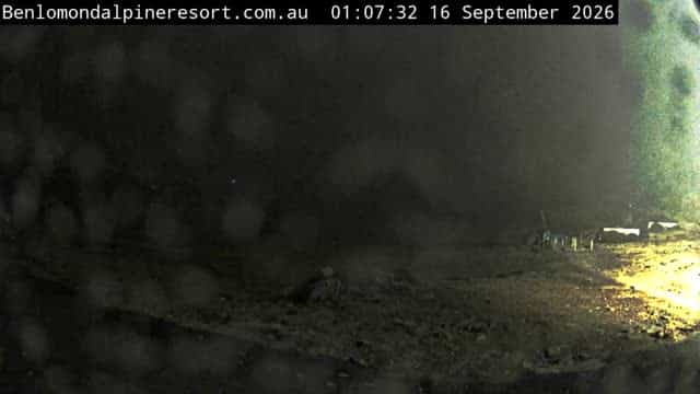 Ben Lomond Toboggan Area / Village Poma webcam frame captured 16 September 2026 at 1:07 am AEST