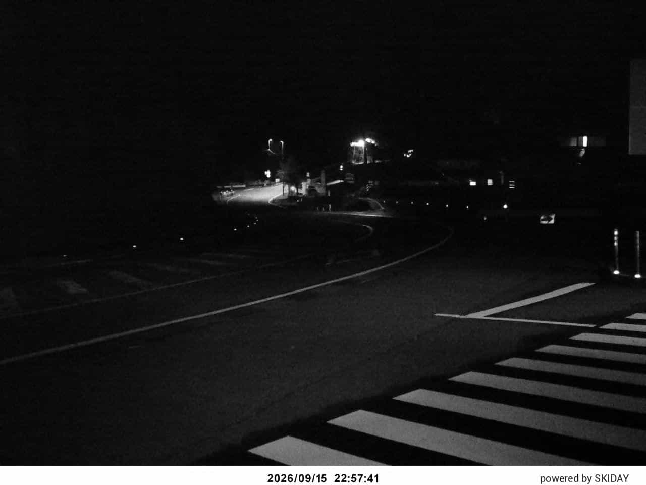 Bibai Kokusetsu Carpark webcam frame captured 15 September 2026 at 11:53 pm GMT+9