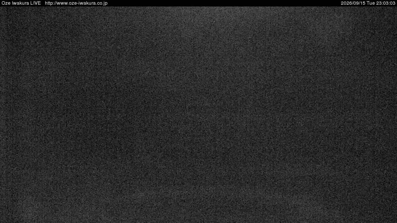 Oze Iwakura Rotating webcam frame captured 15 September 2026 at 11:59 pm GMT+9