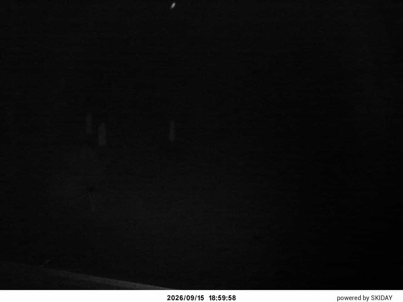 Shirakaba Kokusai Gondola Summit Terrace webcam frame captured 15 September 2026 at 7:55 pm GMT+9