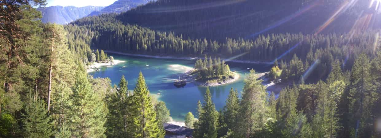 Laax Flims Falera - Weisse Arena Caumasee webcam frame captured 15 September 2026 at 5:31 pm GMT+2