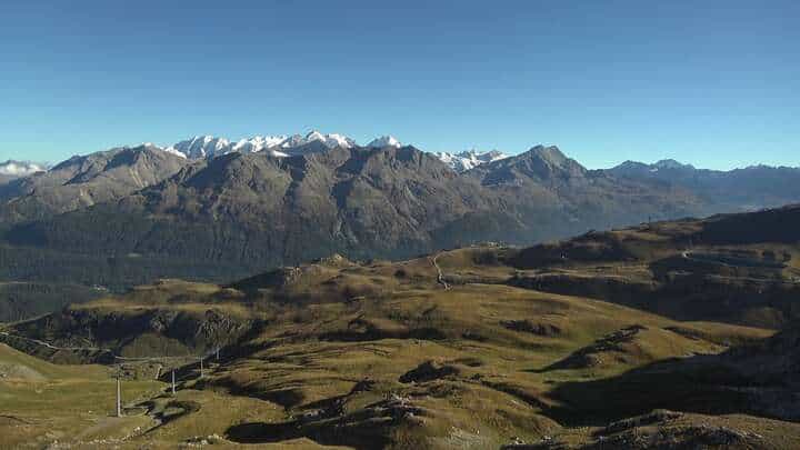 Celerina Trais Fluors Upper Station webcam frame captured 15 September 2026 at 5:32 pm GMT+2