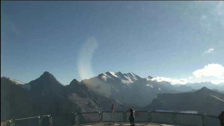 Mürren (Schilthorn) Piz Gloria webcam frame captured 15 September 2026 at 5:37 pm GMT+2