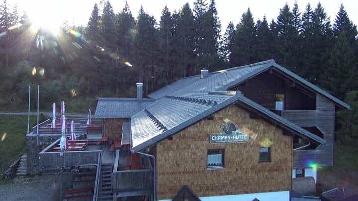 Bodenmais (Bayerischer Wald) Chamer Hütte webcam frame captured 15 September 2026 at 6:04 pm GMT+2