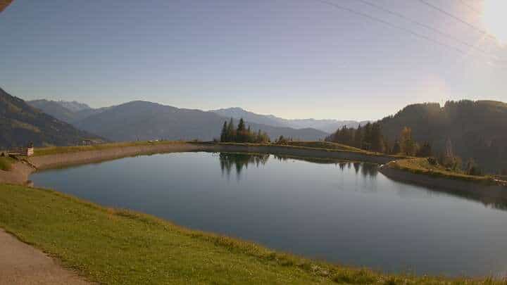 Brixen im Thale (SkiWelt) Brantlalmsee webcam frame captured 15 September 2026 at 5:32 pm GMT+2