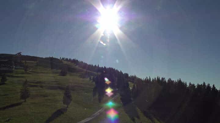 Flachau (Snow Space Salzburg) Upper Station Achterjet webcam frame captured 15 September 2026 at 5:19 pm GMT+2