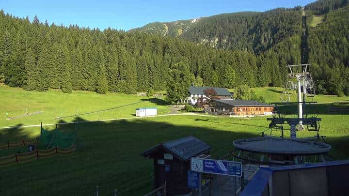 Lackenhof am Ötscher (Ötscherlifte) Base Station Weitental webcam frame captured 15 September 2026 at 5:36 pm GMT+2