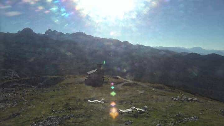 Obertraun (Dachstein Salzkammergut) Krippenstein Upper Station webcam frame captured 15 September 2026 at 5:22 pm GMT+2