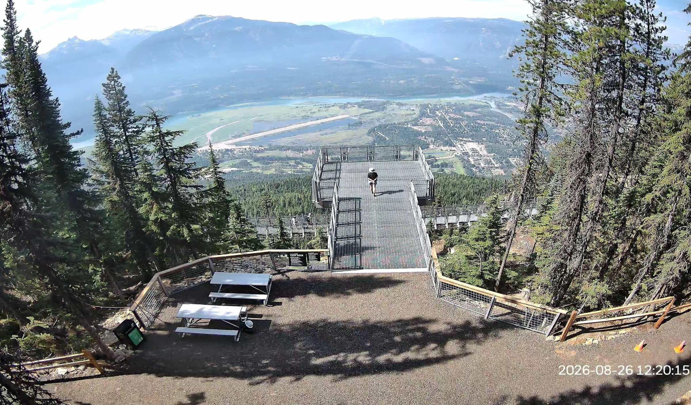 Revelstoke Skywalk webcam frame captured 13 September 2026 at 12:10 am GMT-7