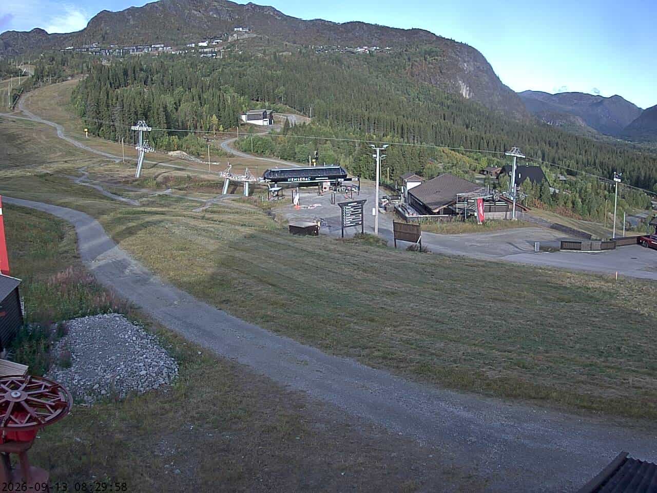 Hemsedal Base Area webcam frame captured 13 September 2026 at 9:09 am GMT+2