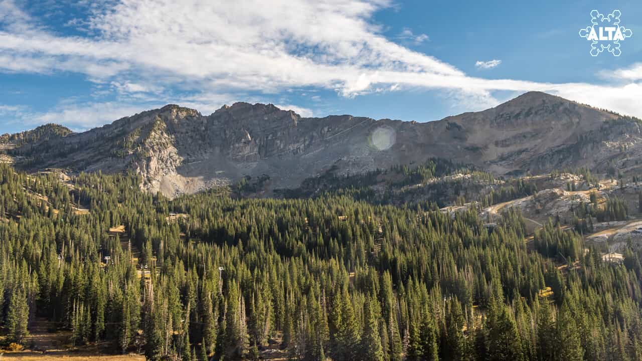 Alta Albion Basin webcam frame captured 5 October 2026 at 5:12 pm GMT-6