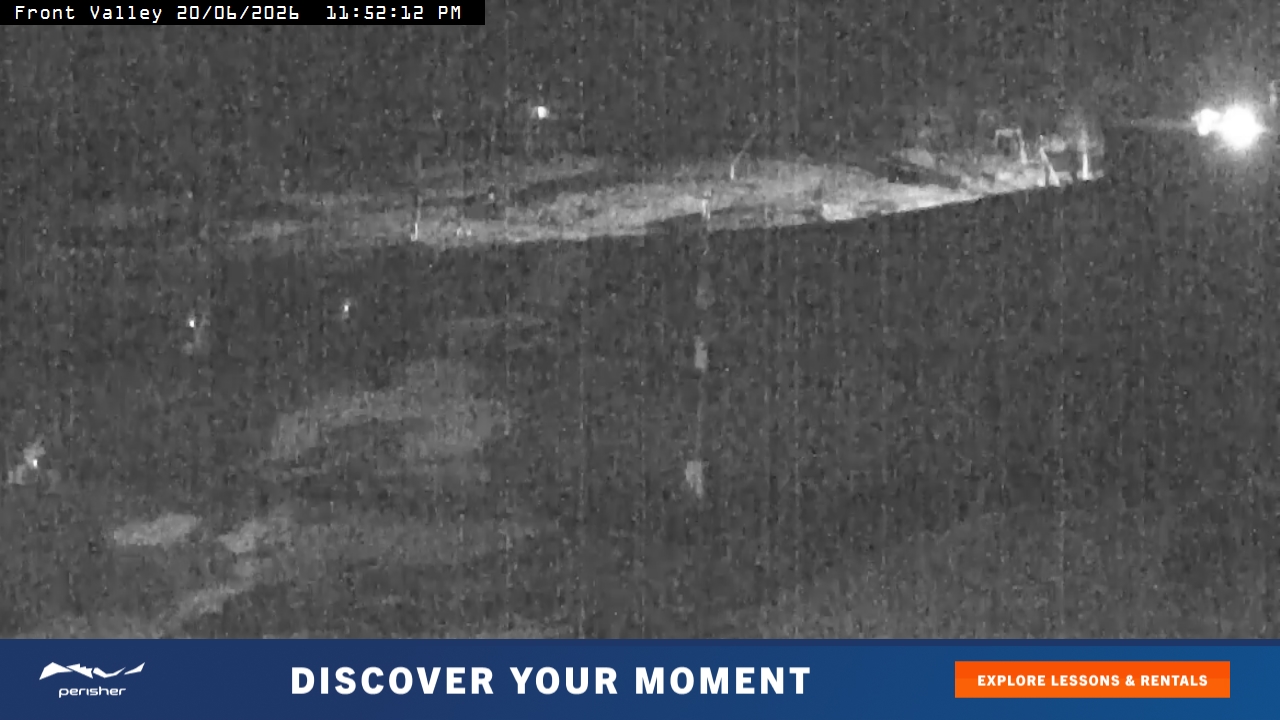 Perisher Front Valley snow cam captured at 20 June 2026 at 11:54 pm AEST
