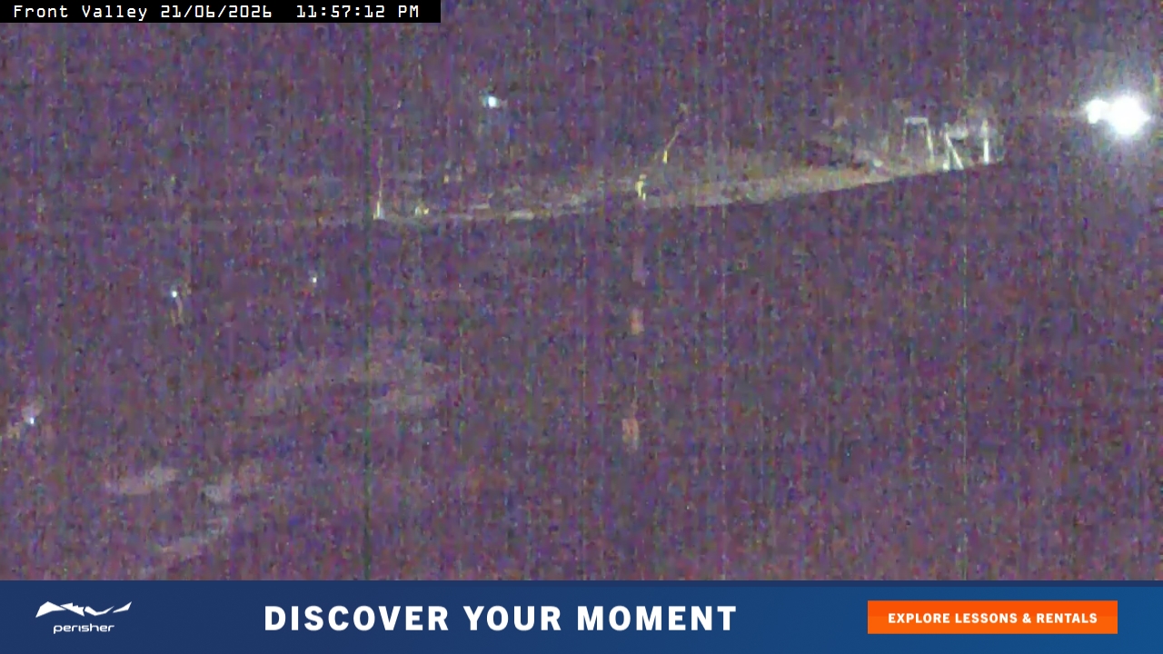 Perisher Front Valley snow cam captured at 21 June 2026 at 11:59 pm AEST