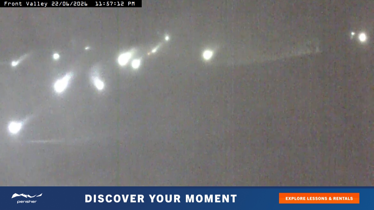 Perisher Front Valley snow cam captured at 22 June 2026 at 11:58 pm AEST