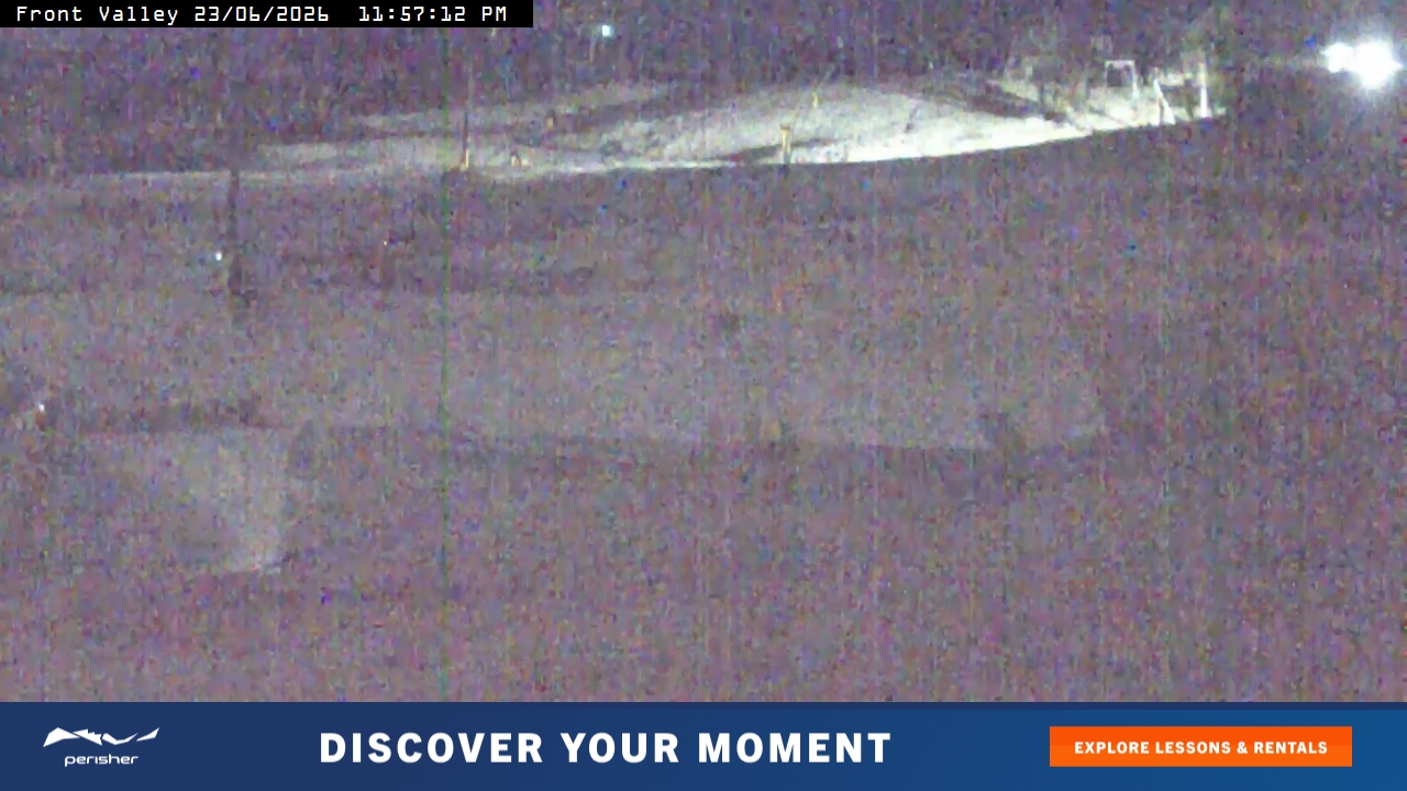 Perisher Front Valley snow cam captured at 23 June 2026 at 11:58 pm AEST
