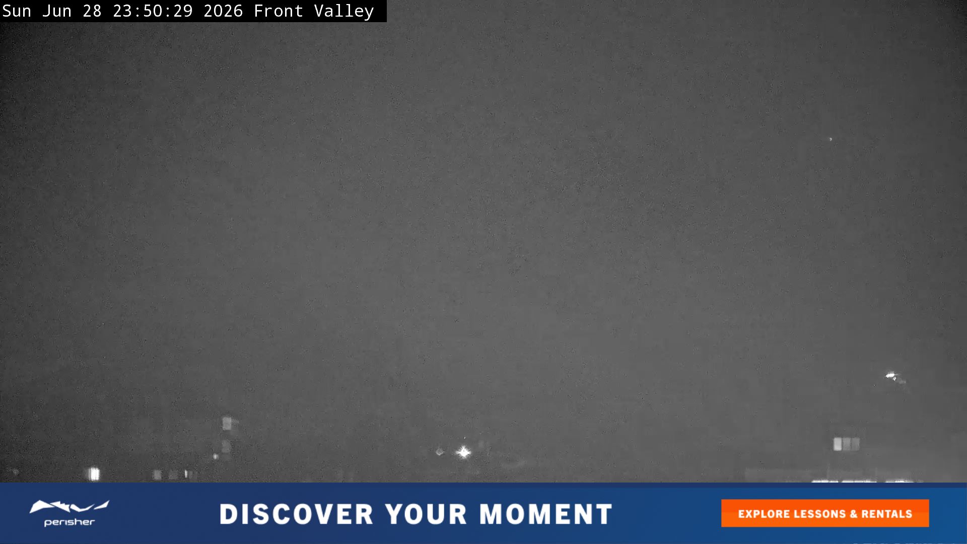 Perisher Front Valley snow cam captured at 28 June 2026 at 11:55 pm AEST