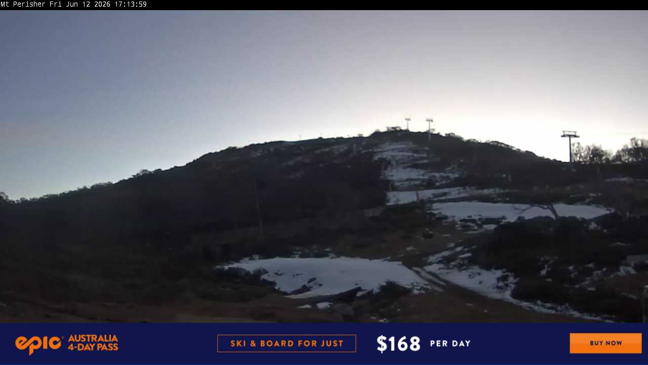 Perisher Mt Perisher snow cam captured at 12 June 2026 at 5:14 pm AEST