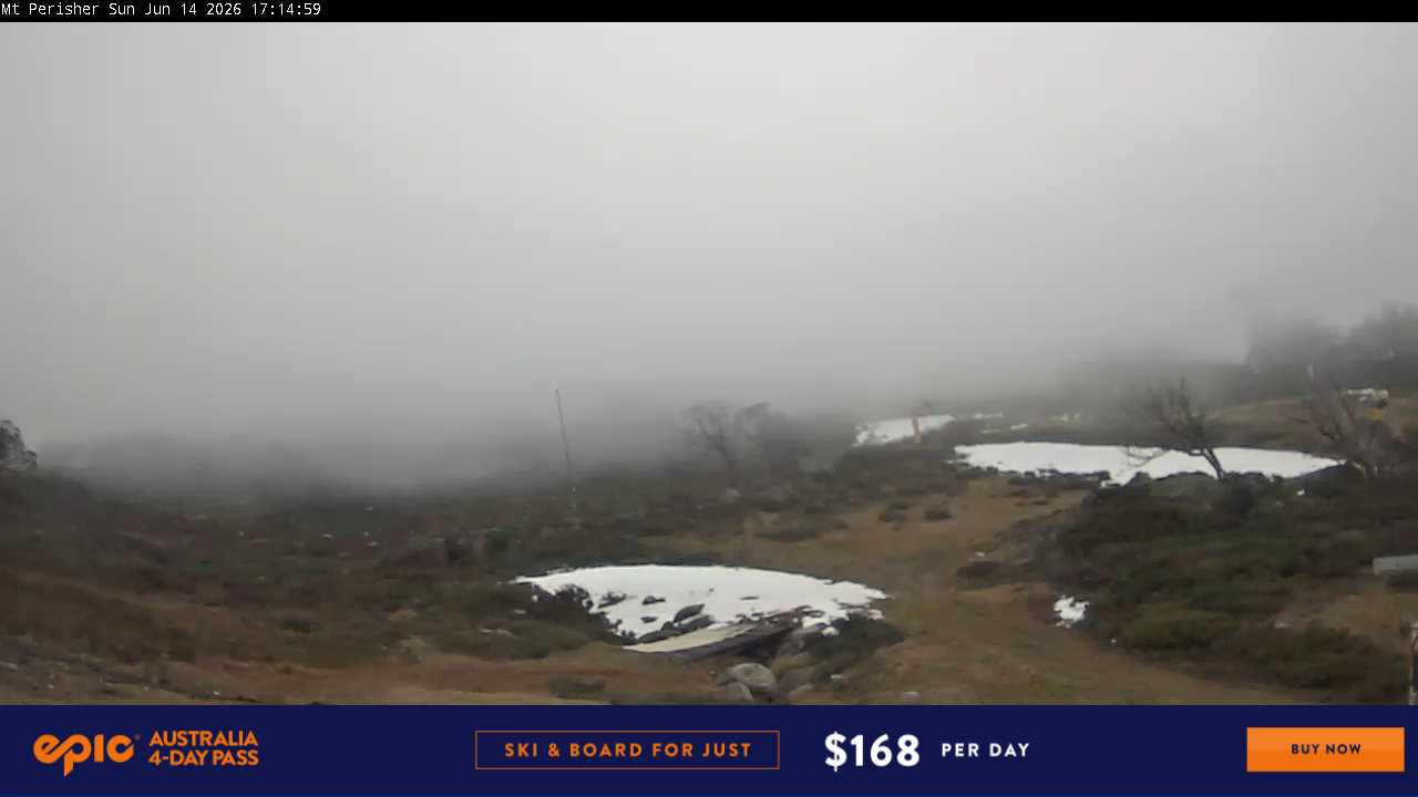 Perisher Mt Perisher snow cam captured at 14 June 2026 at 5:20 pm AEST