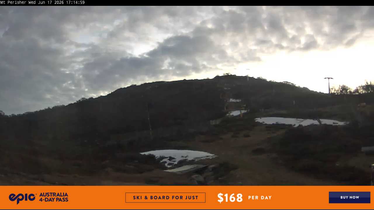 Perisher Mt Perisher snow cam captured at 17 June 2026 at 5:18 pm AEST