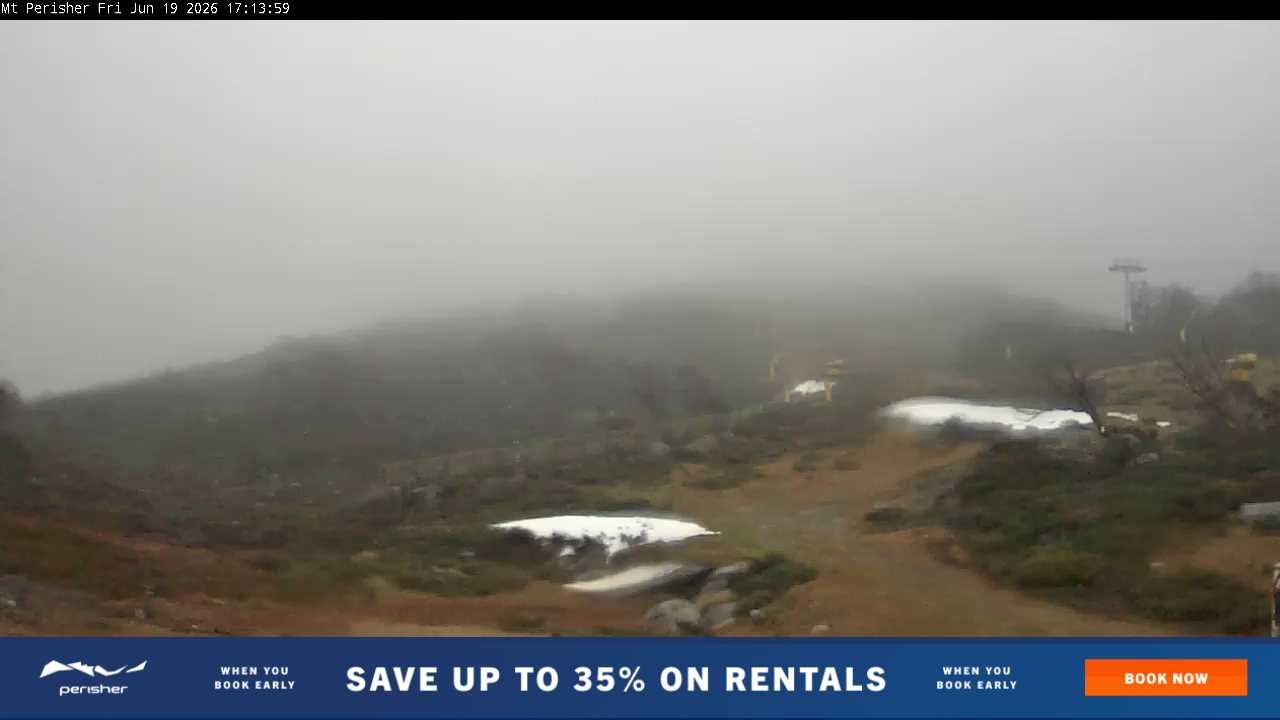 Perisher Mt Perisher snow cam captured at 19 June 2026 at 5:17 pm AEST