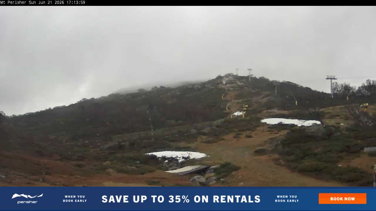 Perisher Mt Perisher snow cam captured at 21 June 2026 at 5:17 pm AEST