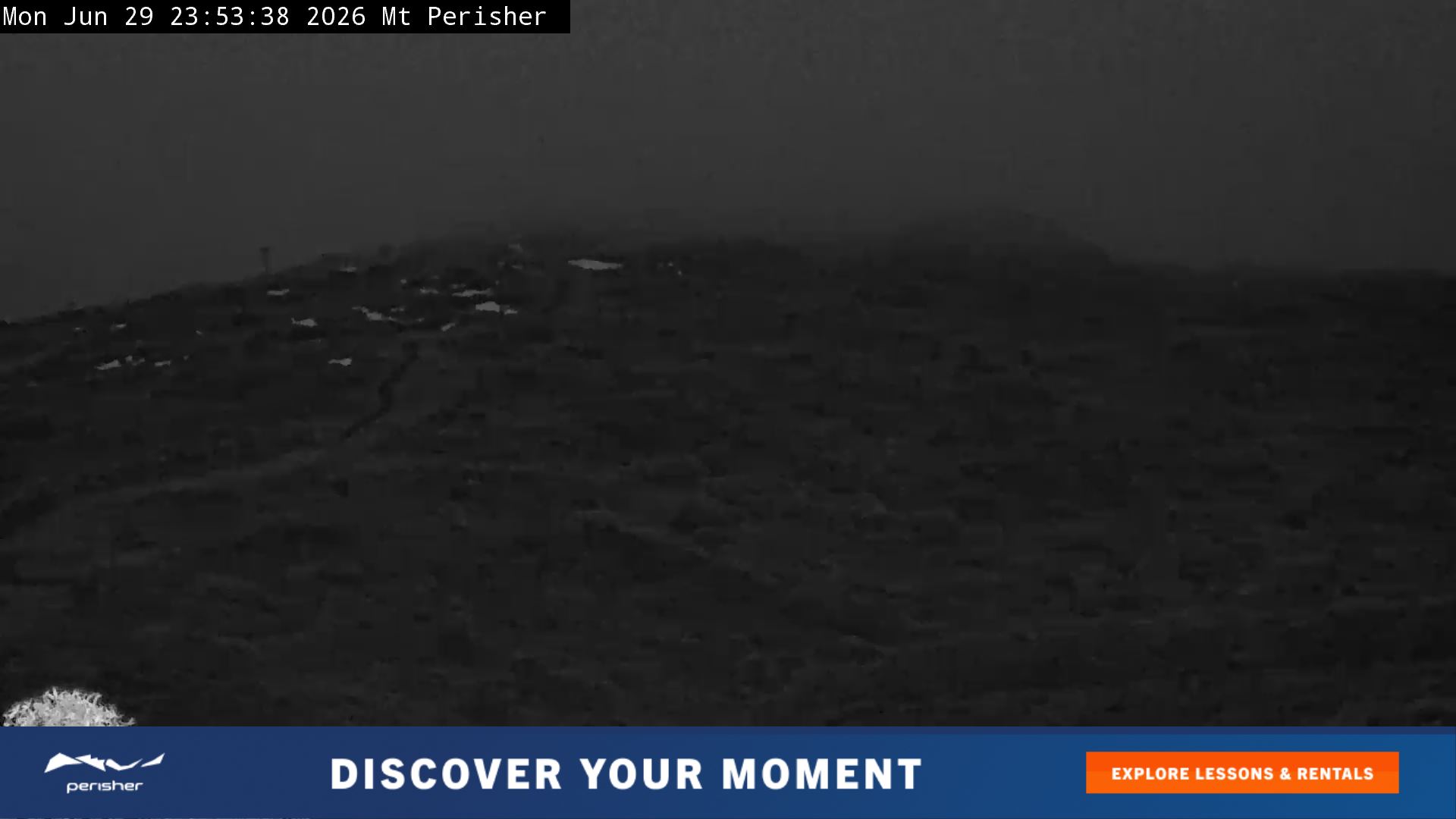 Perisher Mt Perisher snow cam captured at 29 June 2026 at 11:59 pm AEST