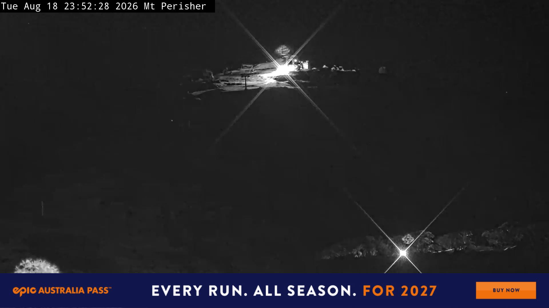 Perisher Mt Perisher snow cam captured at 18 August 2026 at 11:59 pm AEST