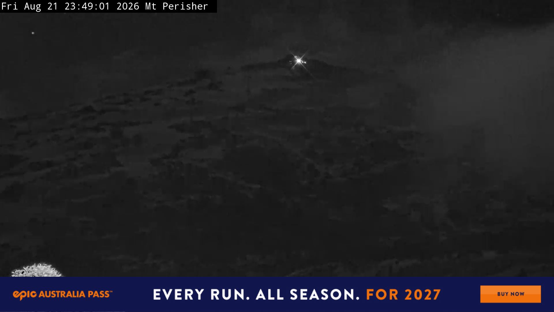 Perisher Mt Perisher snow cam captured at 21 August 2026 at 11:51 pm AEST