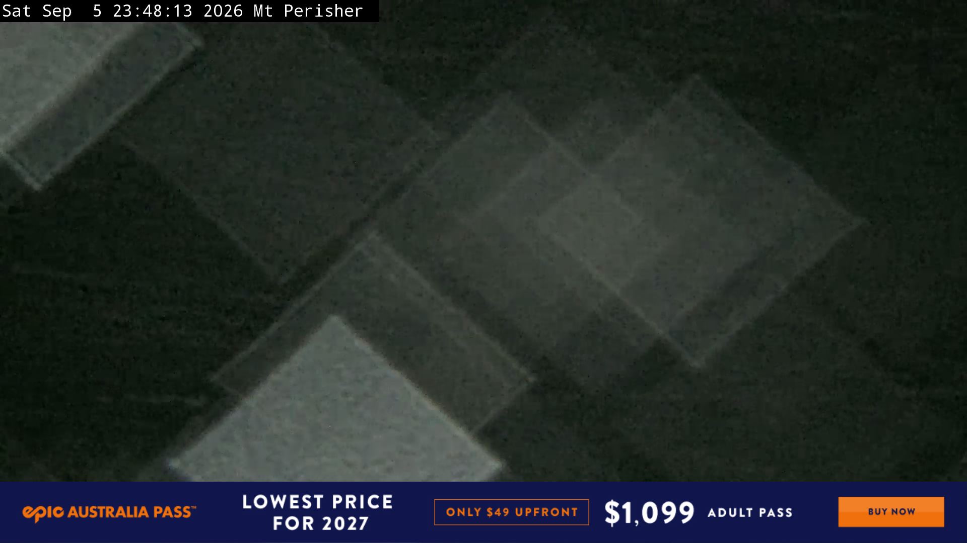 Perisher Mt Perisher snow cam captured at 5 September 2026 at 11:52 pm AEST
