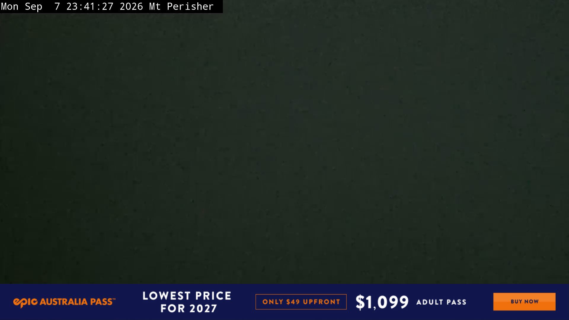 Perisher Mt Perisher snow cam captured at 7 September 2026 at 11:49 pm AEST