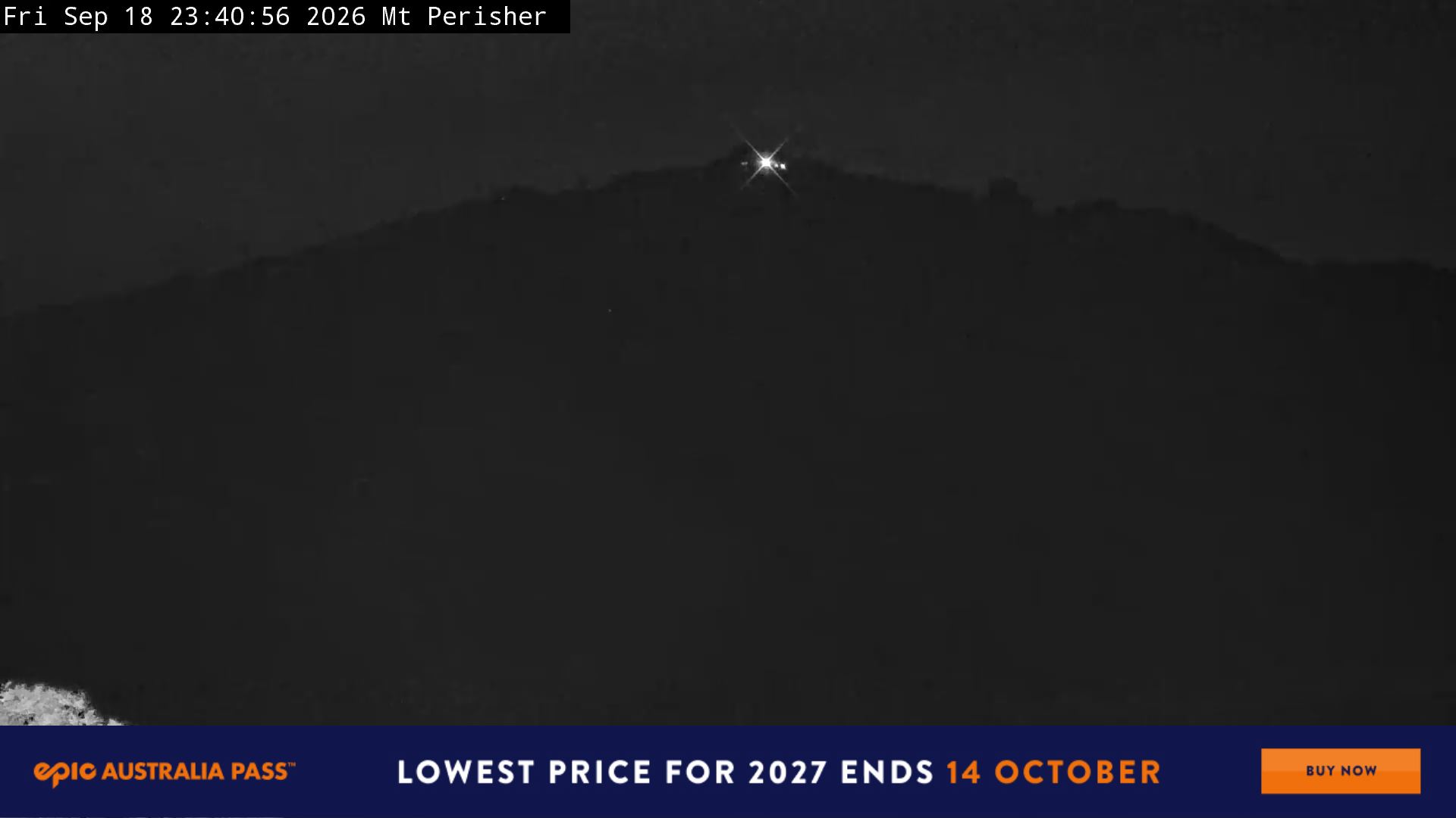 Perisher Mt Perisher snow cam captured at 18 September 2026 at 11:49 pm AEST
