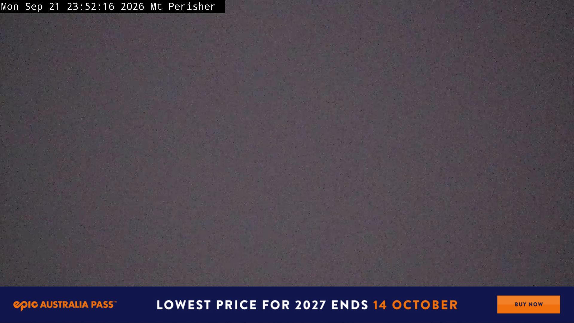 Perisher Mt Perisher snow cam captured at 21 September 2026 at 11:56 pm AEST