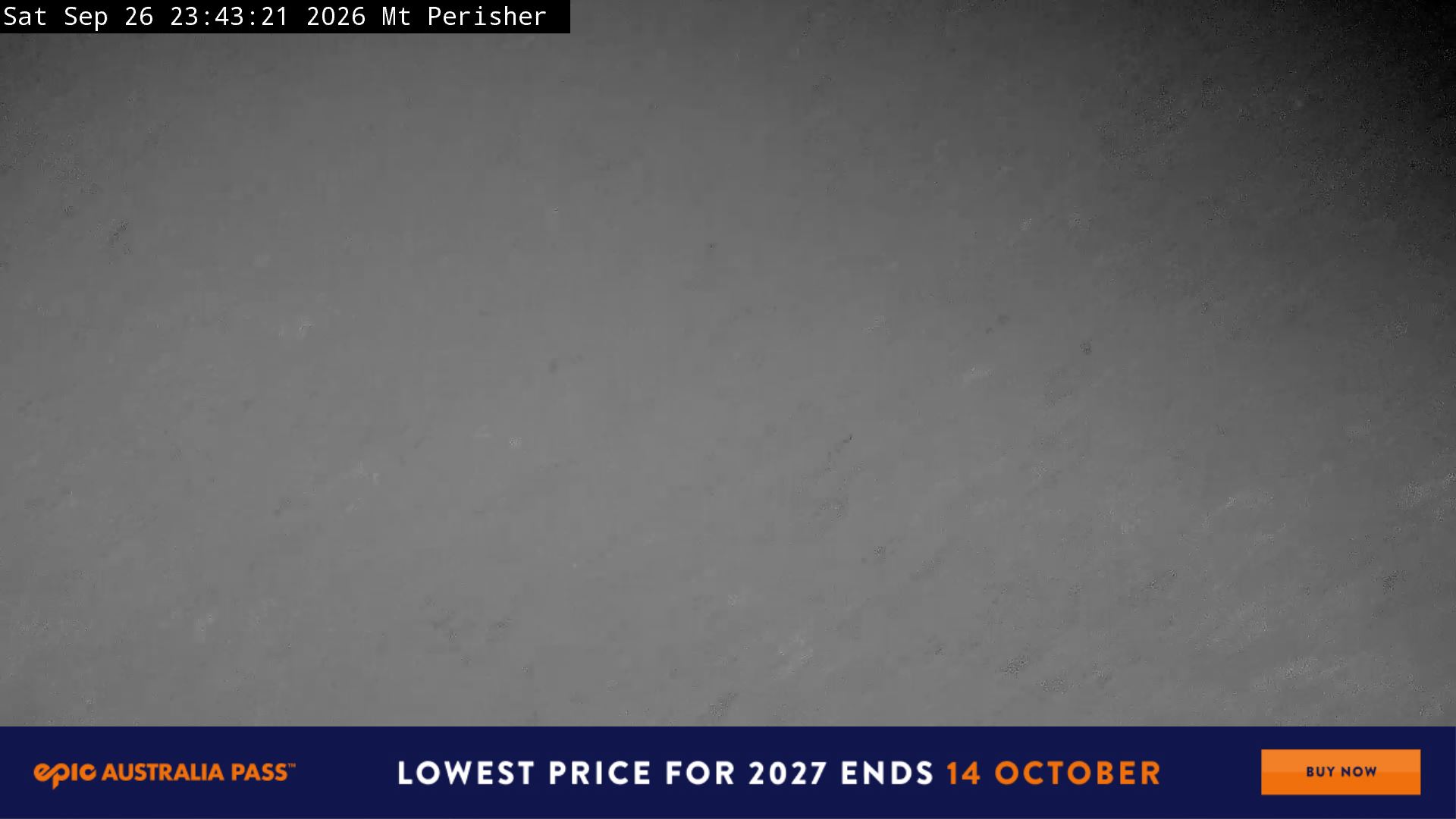 Perisher Mt Perisher snow cam captured at 26 September 2026 at 11:52 pm AEST