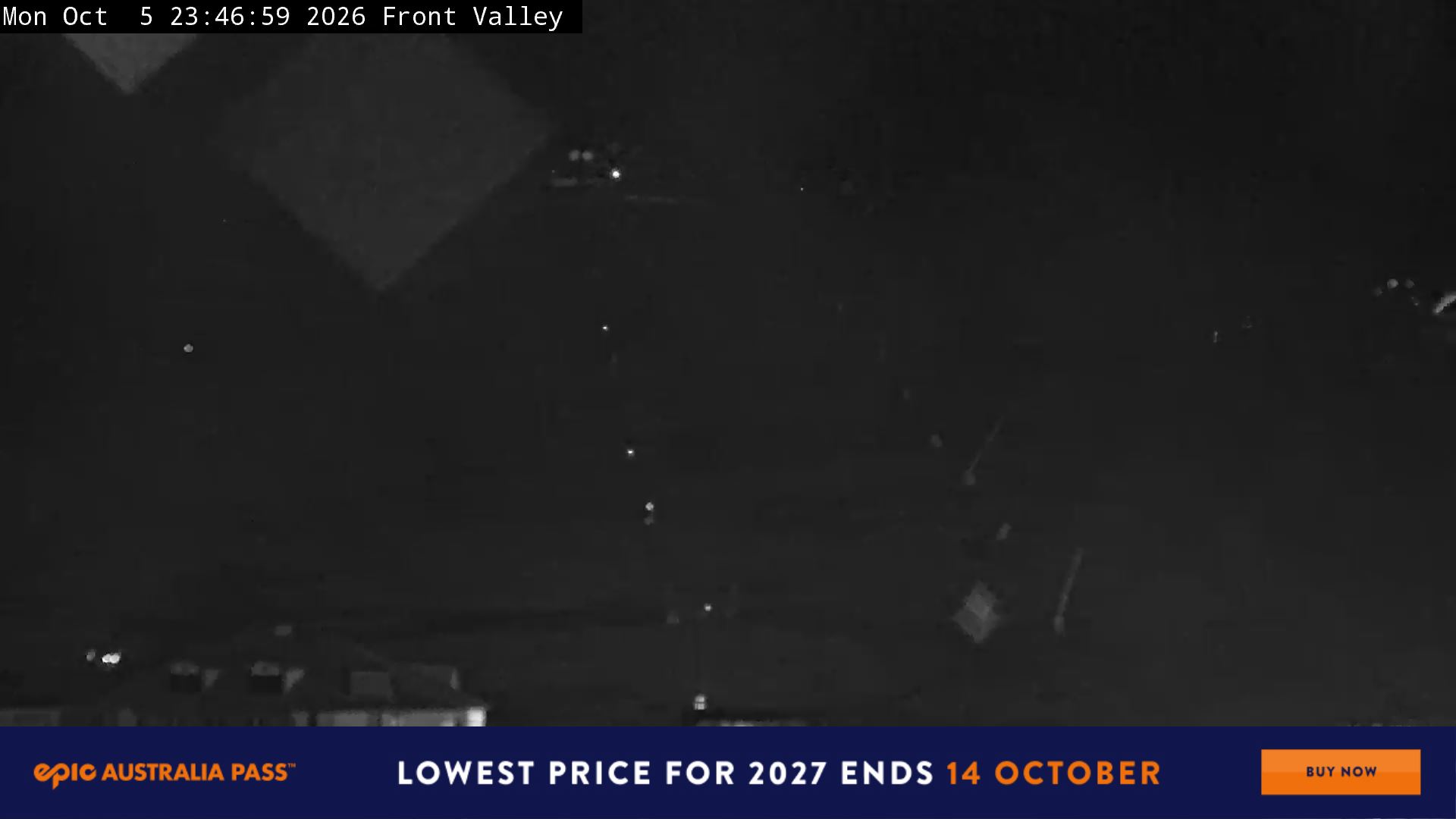 Perisher Mt Perisher snow cam captured at 5 October 2026 at 11:50 pm AEDT