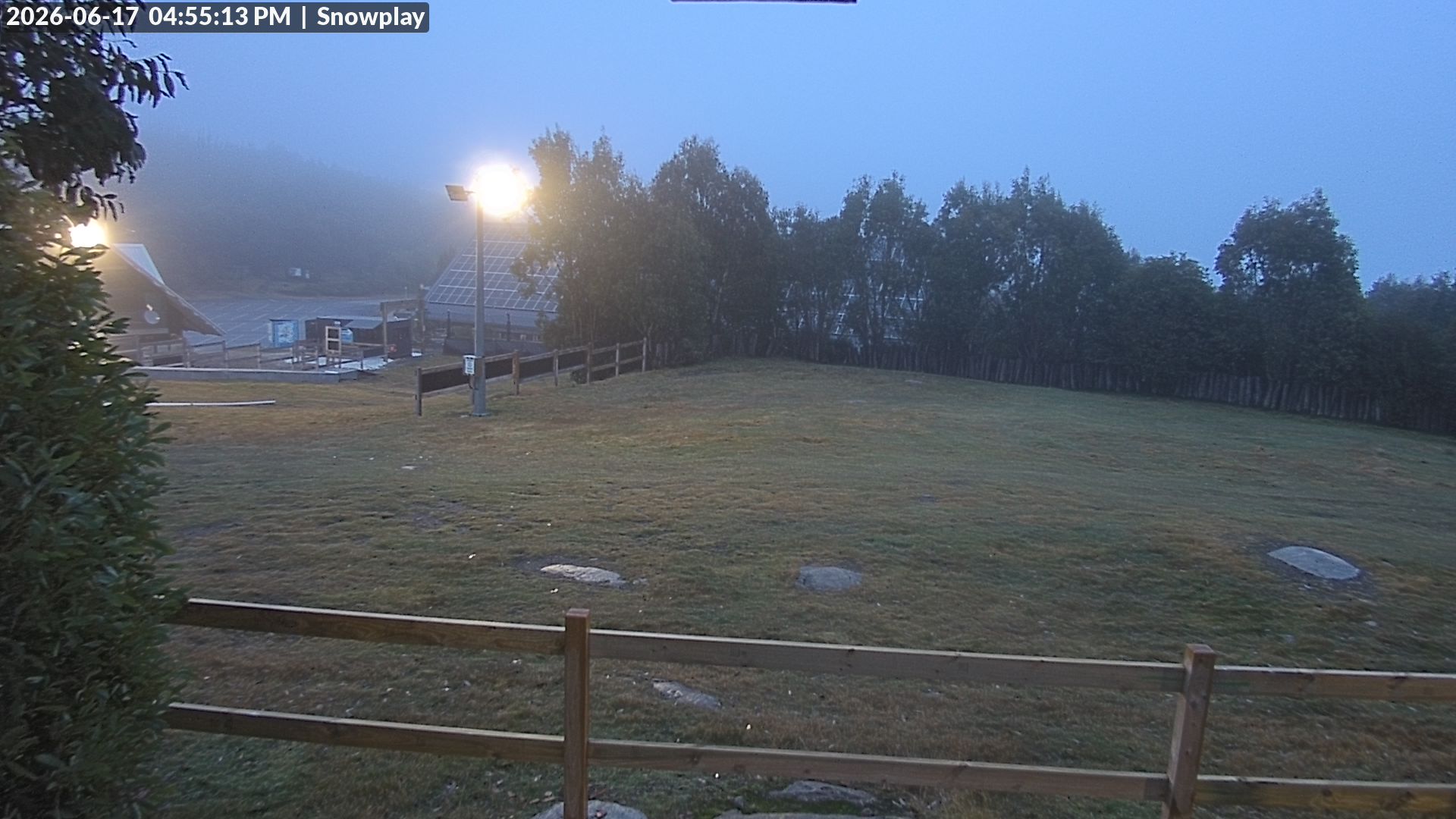 Lake Mountain Snow Play Area snow cam captured at 17 June 2026 at 4:55 pm AEST