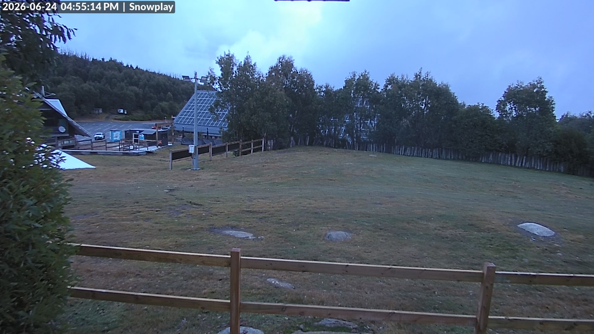 Lake Mountain Snow Play Area snow cam captured at 24 June 2026 at 4:58 pm AEST