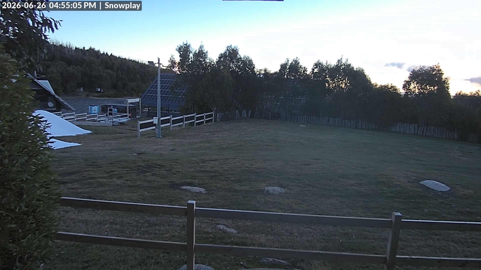 Lake Mountain Snow Play Area snow cam captured at 26 June 2026 at 4:58 pm AEST
