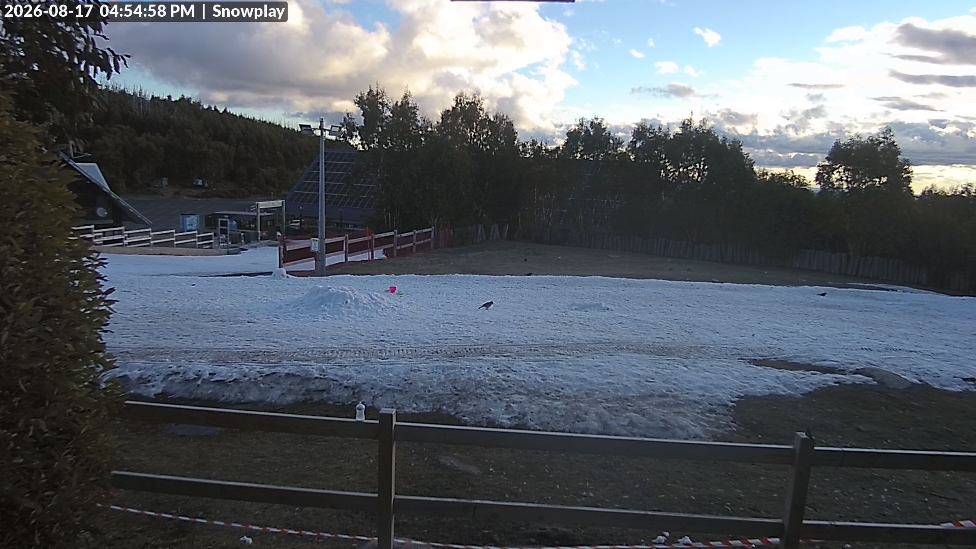 Lake Mountain Snow Play Area snow cam captured at 17 August 2026 at 4:57 pm AEST
