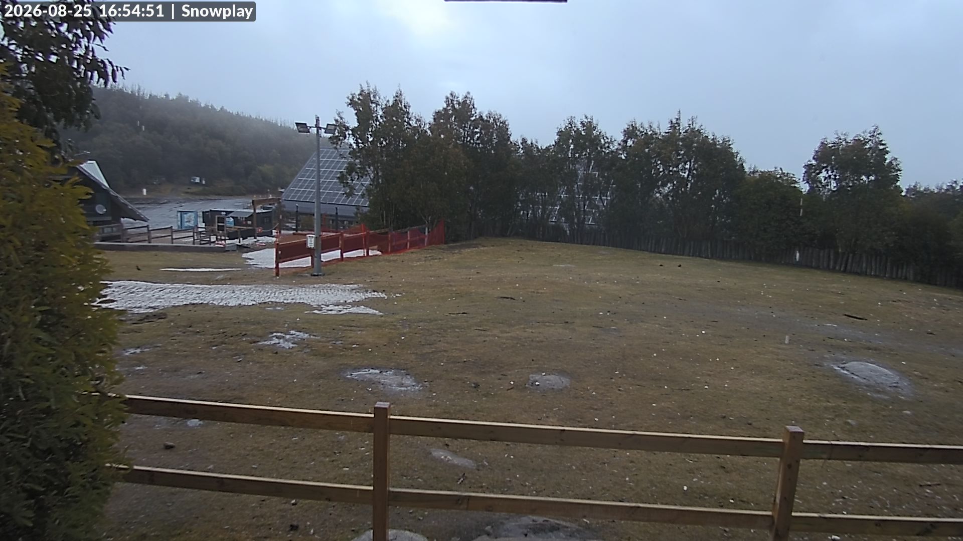 Lake Mountain Snow Play Area snow cam captured at 25 August 2026 at 4:56 pm AEST