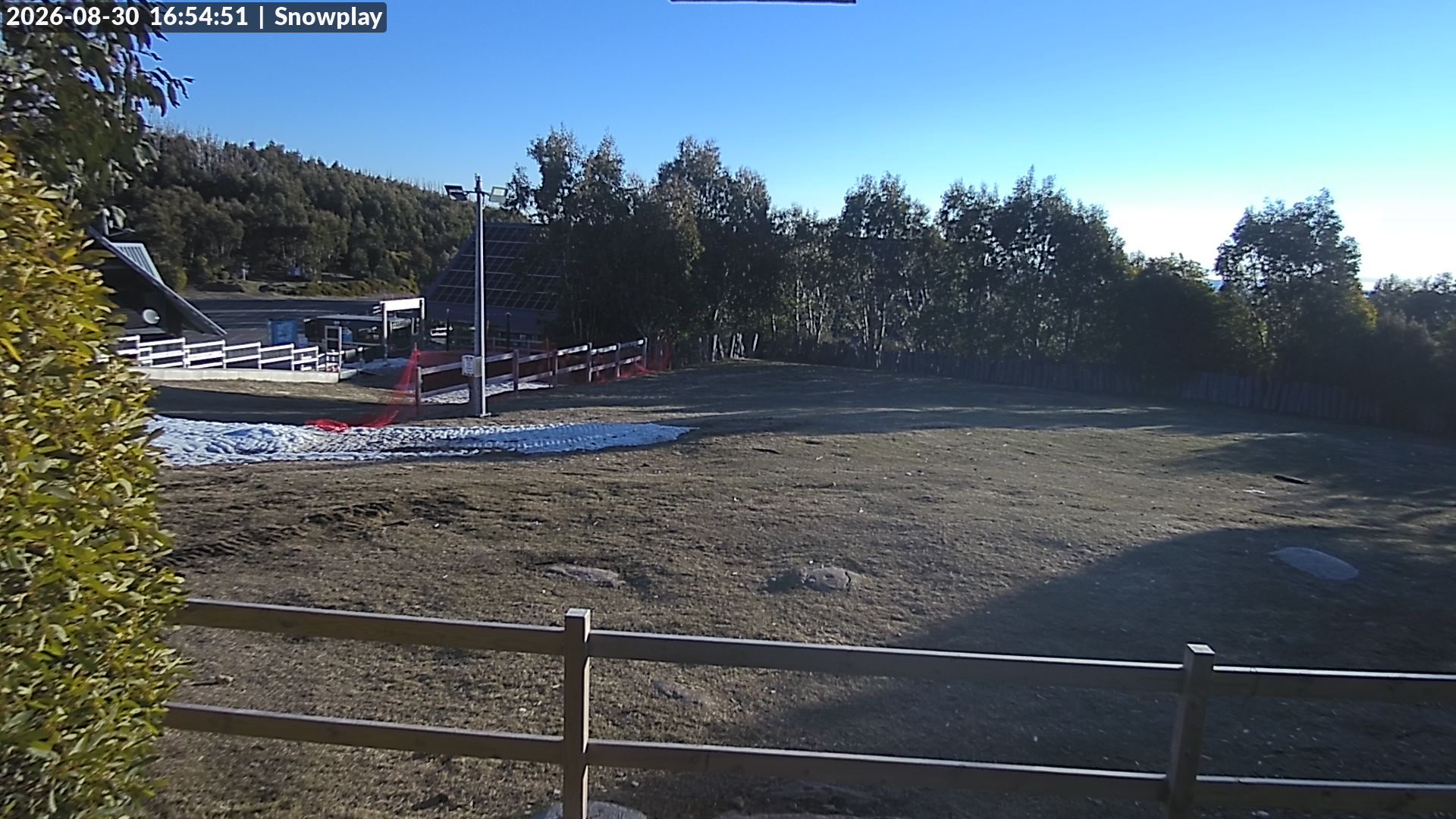 Lake Mountain Snow Play Area snow cam captured at 30 August 2026 at 4:56 pm AEST