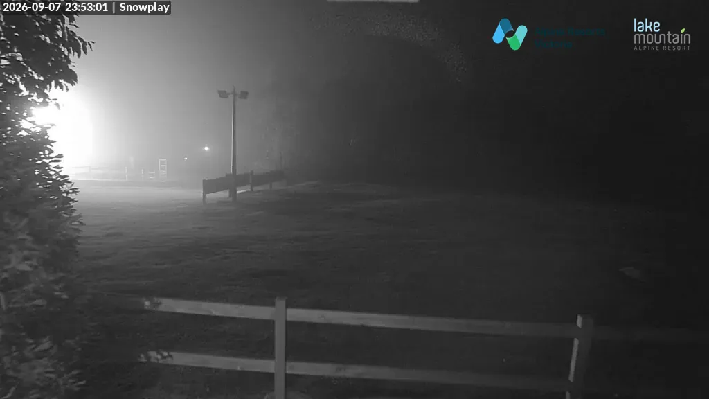 Lake Mountain Snow Play Area snow cam captured at 7 September 2026 at 11:54 pm AEST
