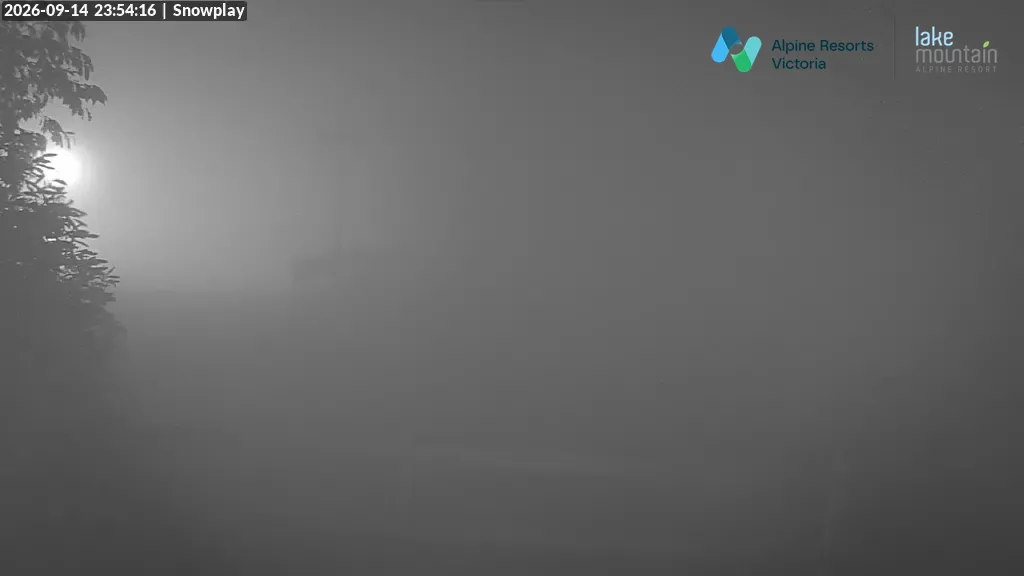 Lake Mountain Snow Play Area snow cam captured at 14 September 2026 at 11:55 pm AEST