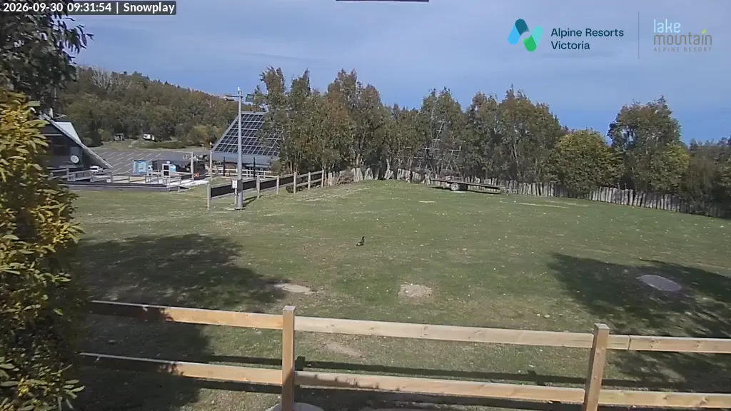 Lake Mountain Snow Play Area snow cam captured at 30 September 2026 at 9:32 am AEST