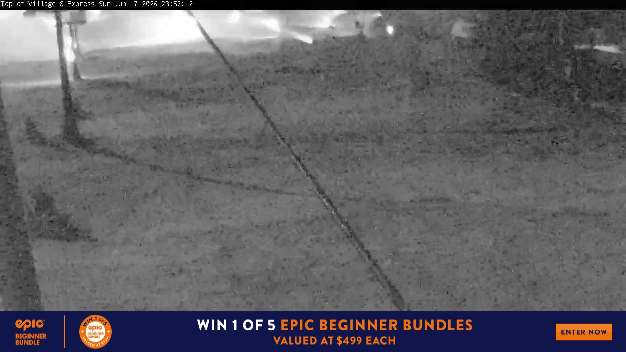 Perisher Village Eight snow cam captured at 7 June 2026 at 11:58 pm AEST