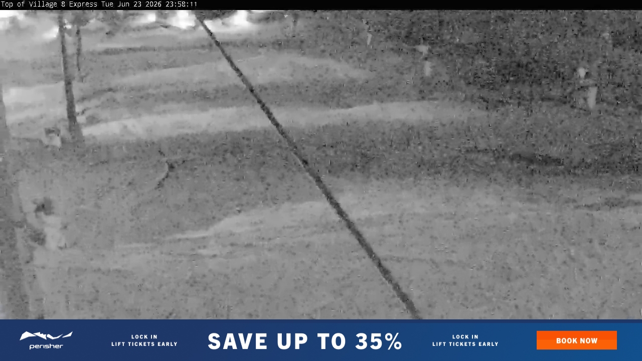 Perisher Village Eight snow cam captured at 23 June 2026 at 11:58 pm AEST