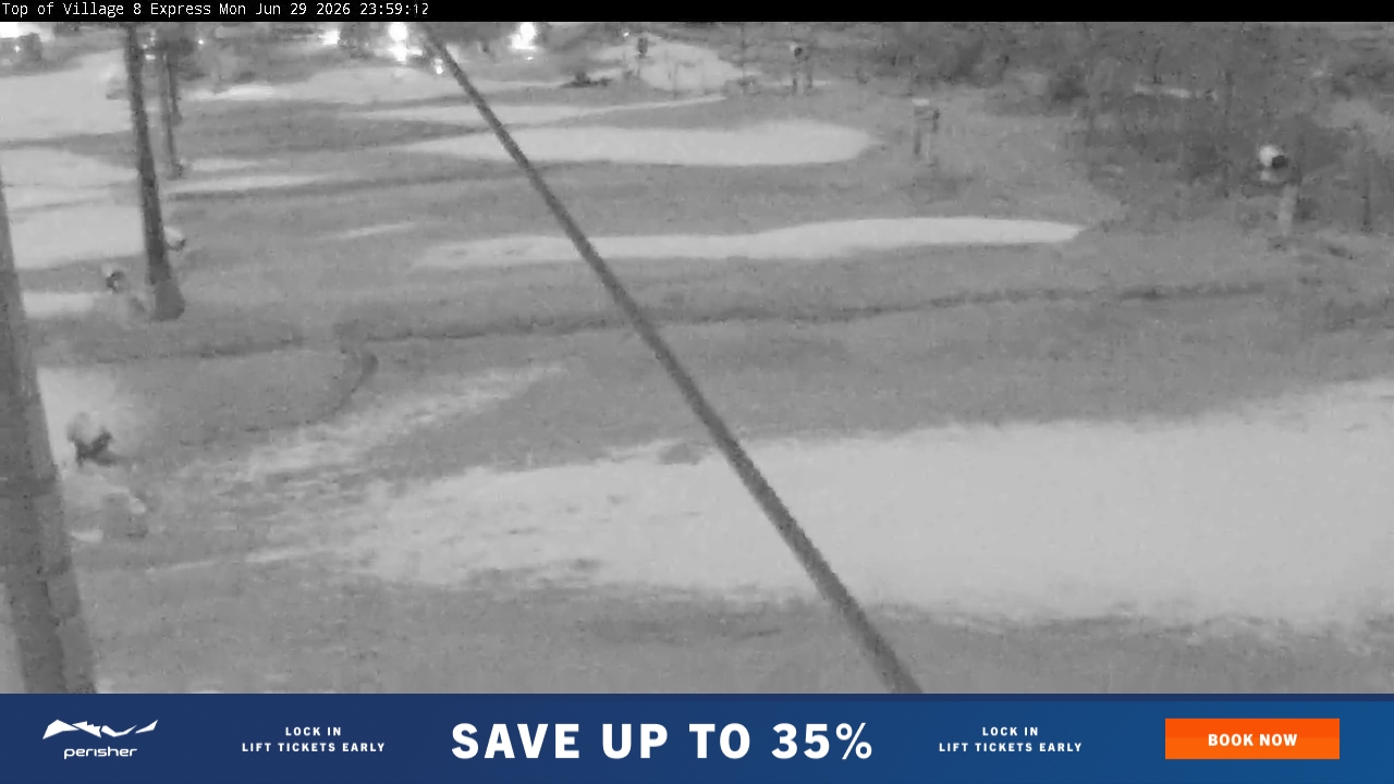 Perisher Village Eight snow cam captured at 29 June 2026 at 11:59 pm AEST
