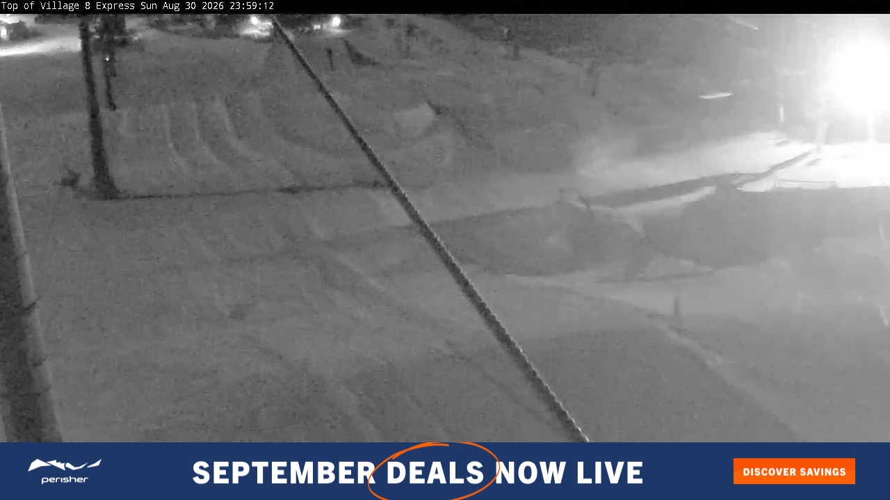 Perisher Village Eight snow cam captured at 30 August 2026 at 11:59 pm AEST