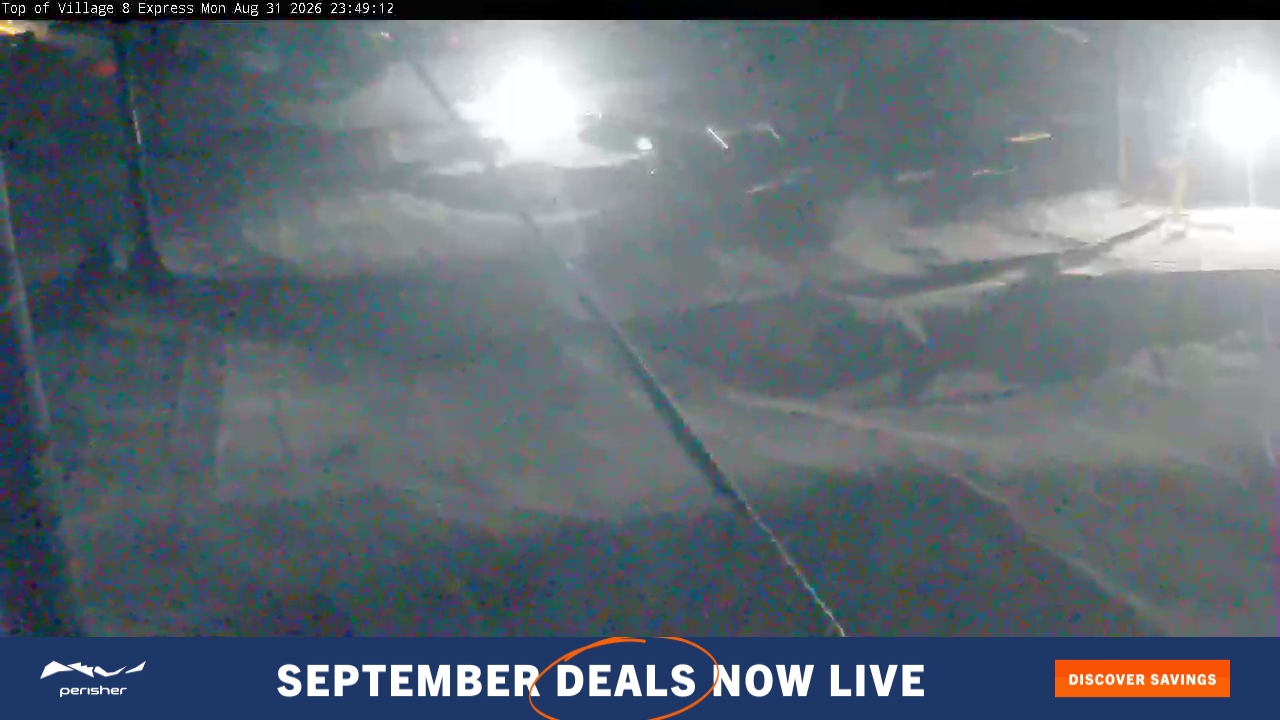 Perisher Village Eight snow cam captured at 31 August 2026 at 11:49 pm AEST